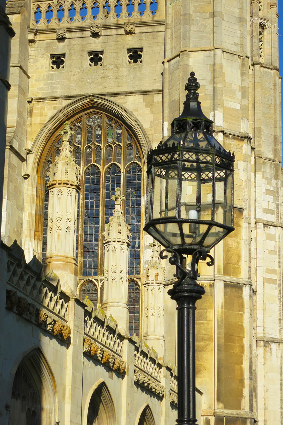 Англия Кембридж уличный фонарь
